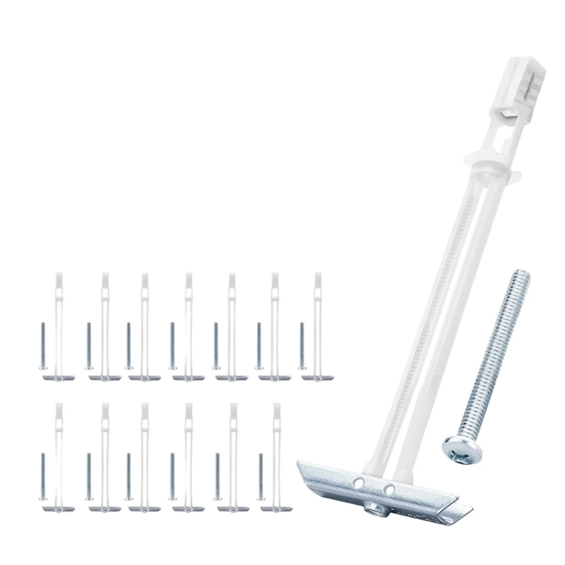 Packung mit 10 robusten Trockenbauankern mit 2,5-Zoll-Schrauben für sichere Wandmontage und Aufhängung D2RD – Detail 3