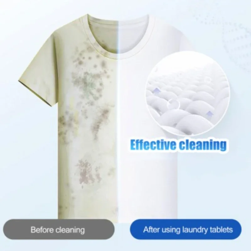 30 PCS/Bag laundry tablets concentrated washing powder underwear detergent sheet laundry bubble paper