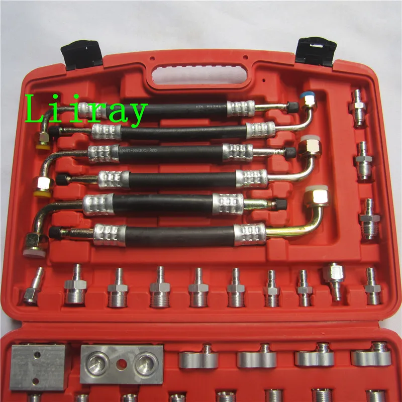 AUTO AC Leak detection fitting/adaptor manifold tools for Automotive Air Conditioning compressor/condenser/evaporator