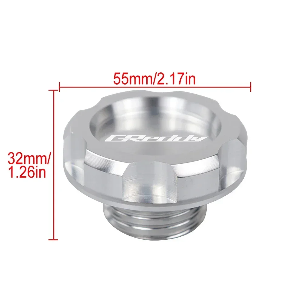 JDM 레이싱 카 스타일링 브랜드의 새로운 GReddy 스타일 알루미늄 원형 원형 구멍 스타일 오일 캡 혼다 닛산 자동차 스타일링