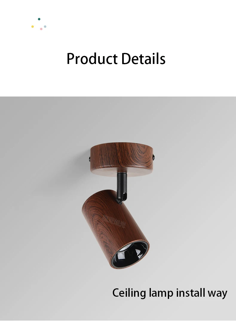 Led Spotlights Minimalist Walnut Wood Grain Wall Lamp Ceiling Spot Light S9ef528a8267a444fb1c14bd062cd3af0S