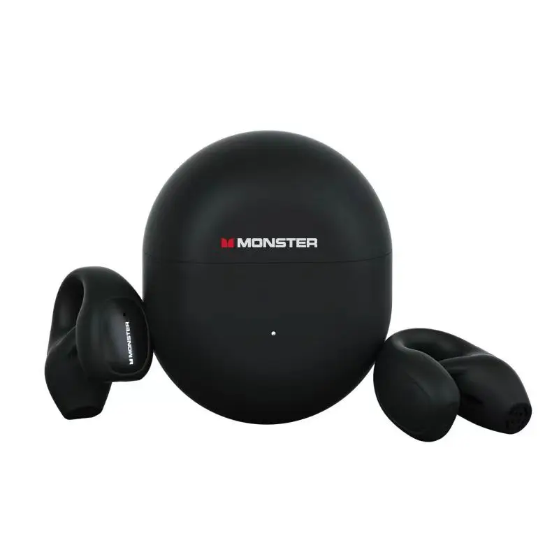 

Monster-Open Ear Wireless Earbuds with Mic, 200 Ear Clip, Bone Conduction, Bluetooth 5.3 Earphone, Waterproof Sports Headphones