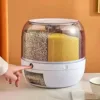 9kg Grains Storage Box 360° Rotating Separated Sealed Grain Rice Dispenser Kitchen Moisture-proof Food Container Storage Box 4