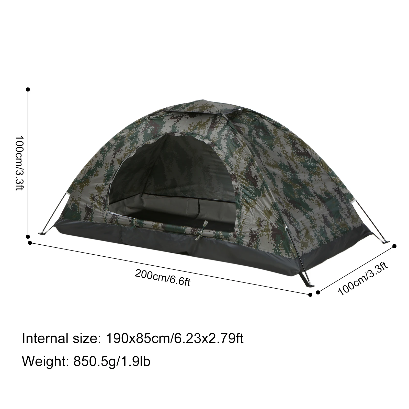 【Limited Quantity】 Ultralight Camping Tent Single Layer Portable Tent Anti- Coating UPF 30+ for Outdoor Beach Fishing