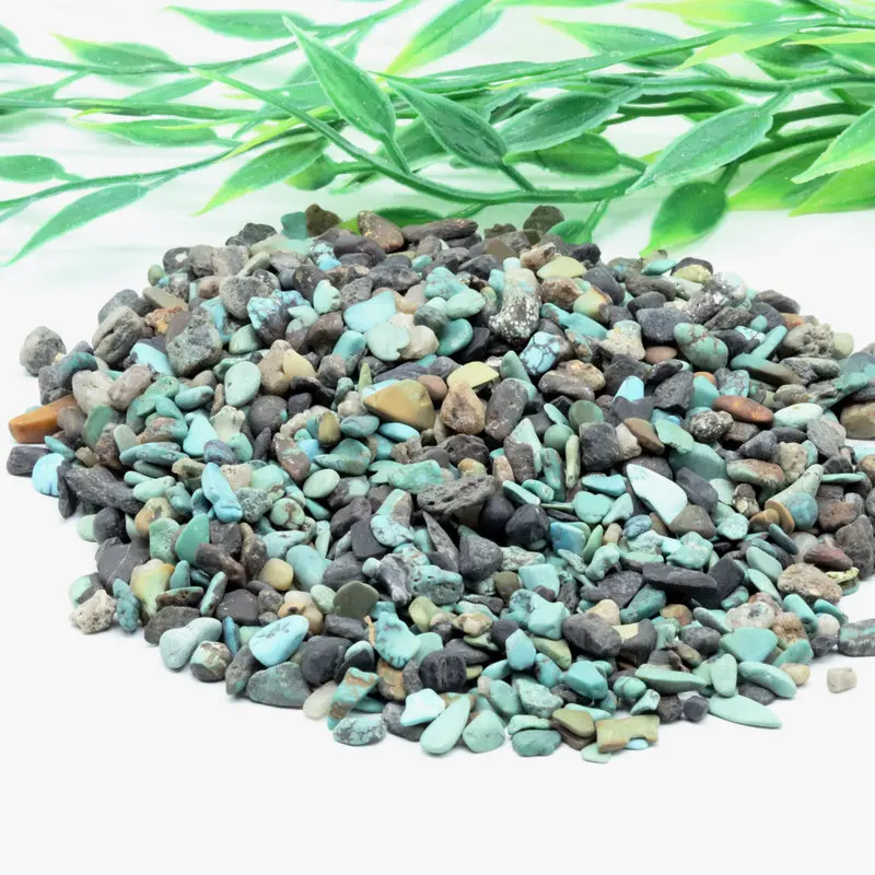 

Natural Turquoise Untreated Crystal, Rough Polished, Loose Gemstone, Home Decoration Crafts, 5-7mm, 100g