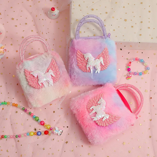 Mini sacs à main licorne de dessin animé pour petites filles, petit sac de rangement pour enfants, portefeuille, cadeaux de fête d'anniversaire 1