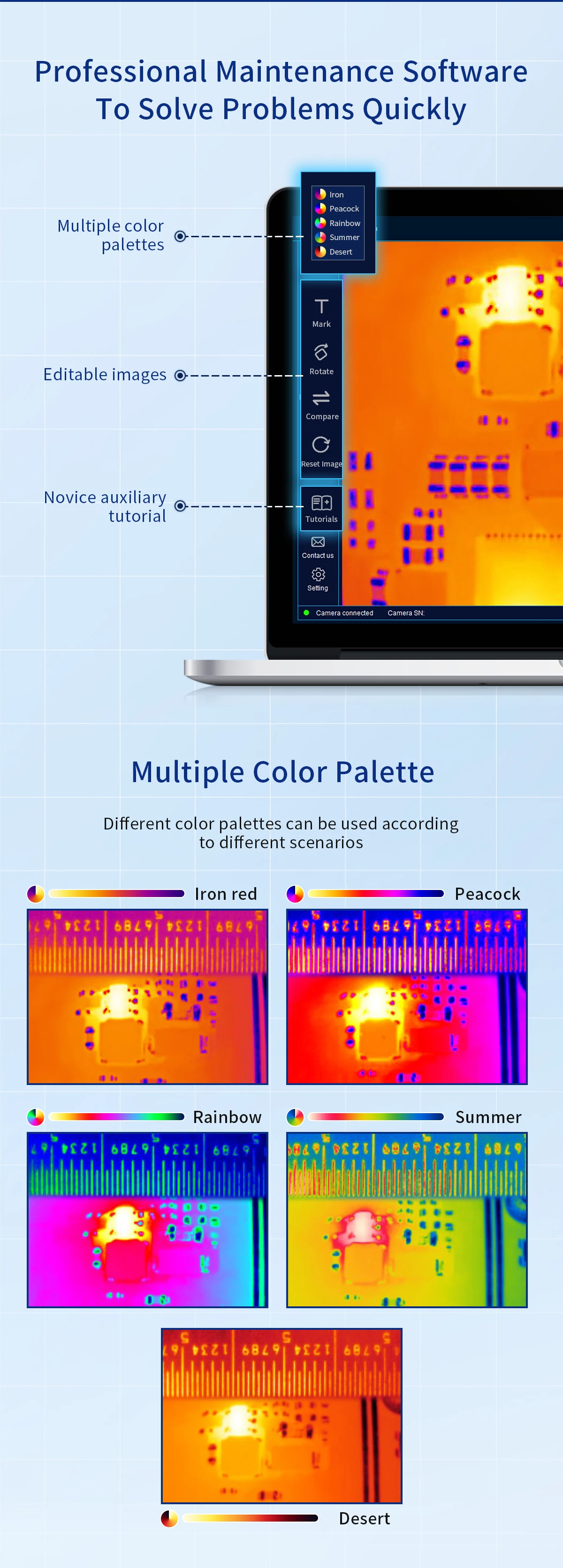 3D Image Infrared Thermal Imager 265*192 IR Sensor With Macro Lens Thermal Camer