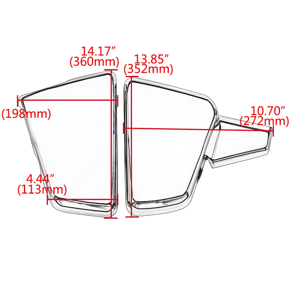 Motorcycle Accessory Left Right Battery Side Fairing Guard Chrome Fit For Honda VLX600 VT 600C CD Shadow VLX Deluxe 1999-2008