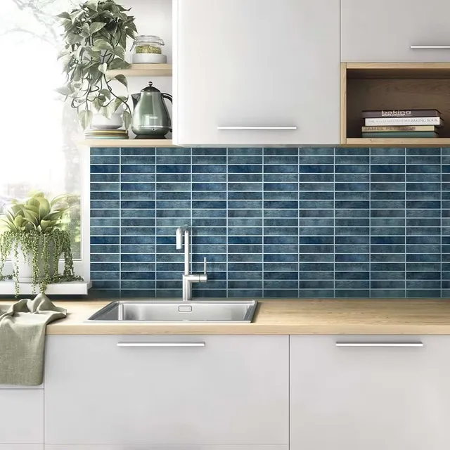 10 Adesivi Piastrelle 3D 30x30 Cm - Autoadesivi Per Parete, PVC, Impermeabili, Per Cucina E Bagno