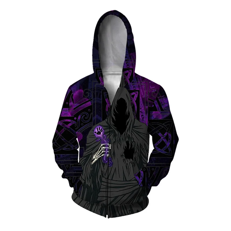 thumbnail image 1 of Sudadera con capucha con estampado 3D de Death Keyboard para hombre, sudadera con gráfico de guerrero genial, sudadera informal de gran tamaño con cremallera, sudaderas con capucha de manga larga, 1 of 5