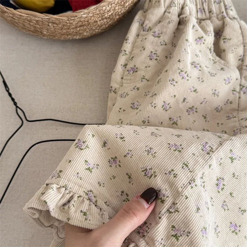 2025 ربيع جديد طفل الفتيات بنطال ذو قصة أرجل واسعة...