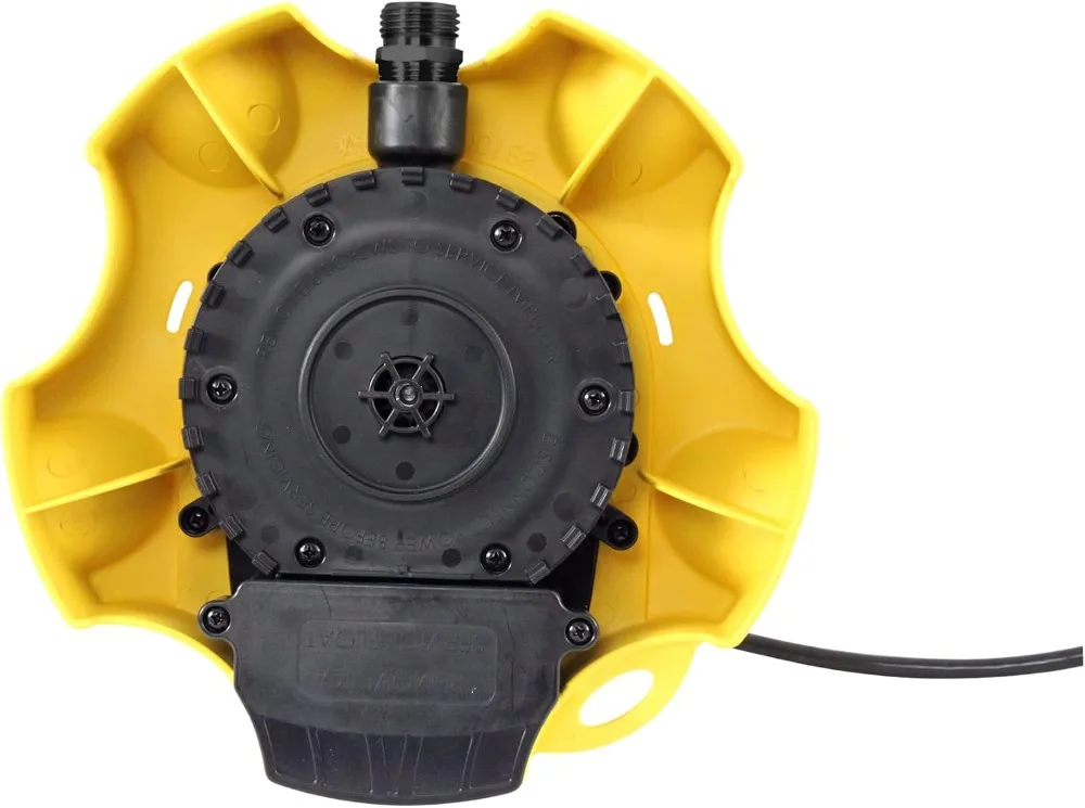 1900 GPH Auto On/Off Submersible Pump with Multi-Flo Technology for Water Removal and Transfer, Yellow