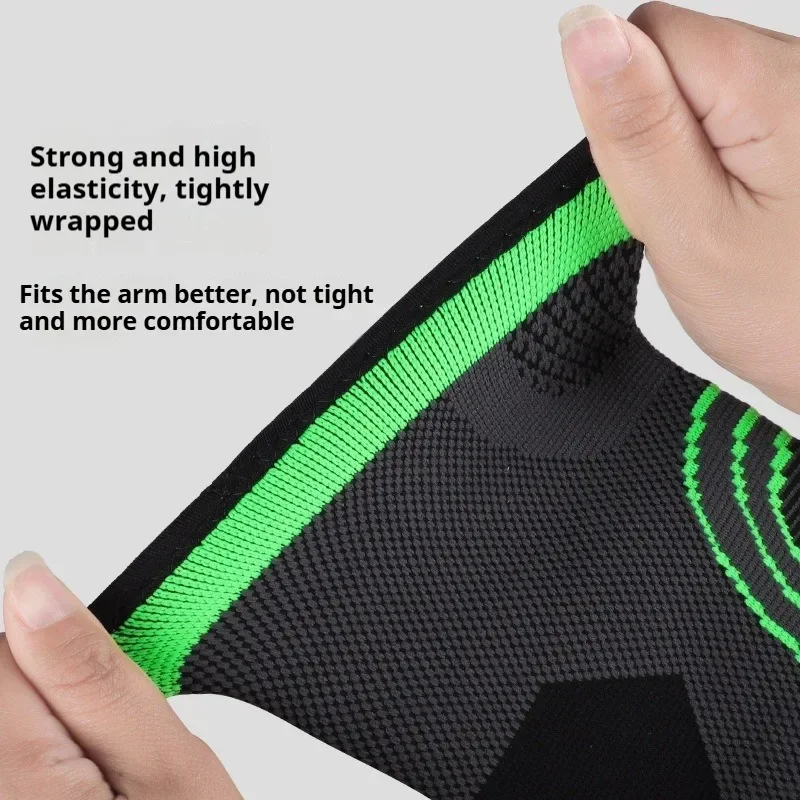 1PC Elbow Brace Fitness Weightlifting Bench Push Sports Wrapping Knitted Protective Elbow Strap Pressure Stabilizing Joint