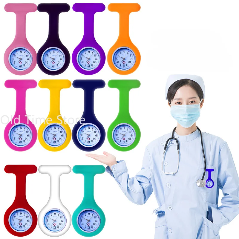 Fashion Pocket Watches Silicone Nurse Watch With Battery Doctor Medical Unisex Watches Clock Quartz Watch Pocket Watch