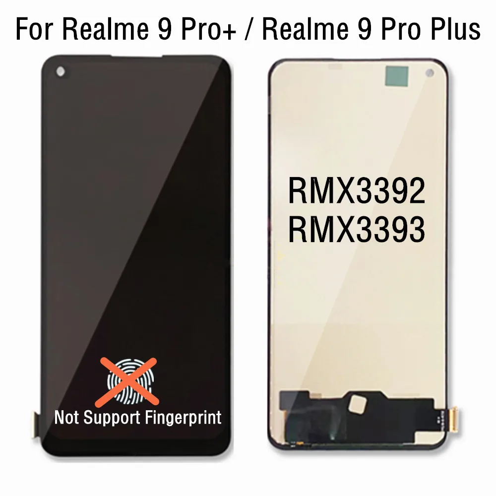 

6.43" TFT LCD For Realme 9 Pro + Plus LCD Display Touch Screen Digiziter Assembly For Realme 9 Pro Plus RMX3392 RMX3393 LCD