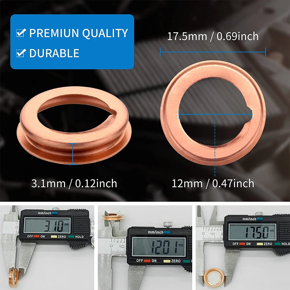 Oil Drain Plug Crush Washer Gaskets 10Pcs 11026JA00A Nissan 2010-2011 Metal Crush Gaskets Nissan 370Z / Cube 2010