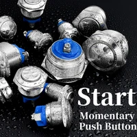 12mm 16mm 19mm 22mm Panel Hole Metal Push Button Switch Power Flat/High/Ball Head Momentary/Locking Screw Pin NO/NC Car Doorbell - Image 3