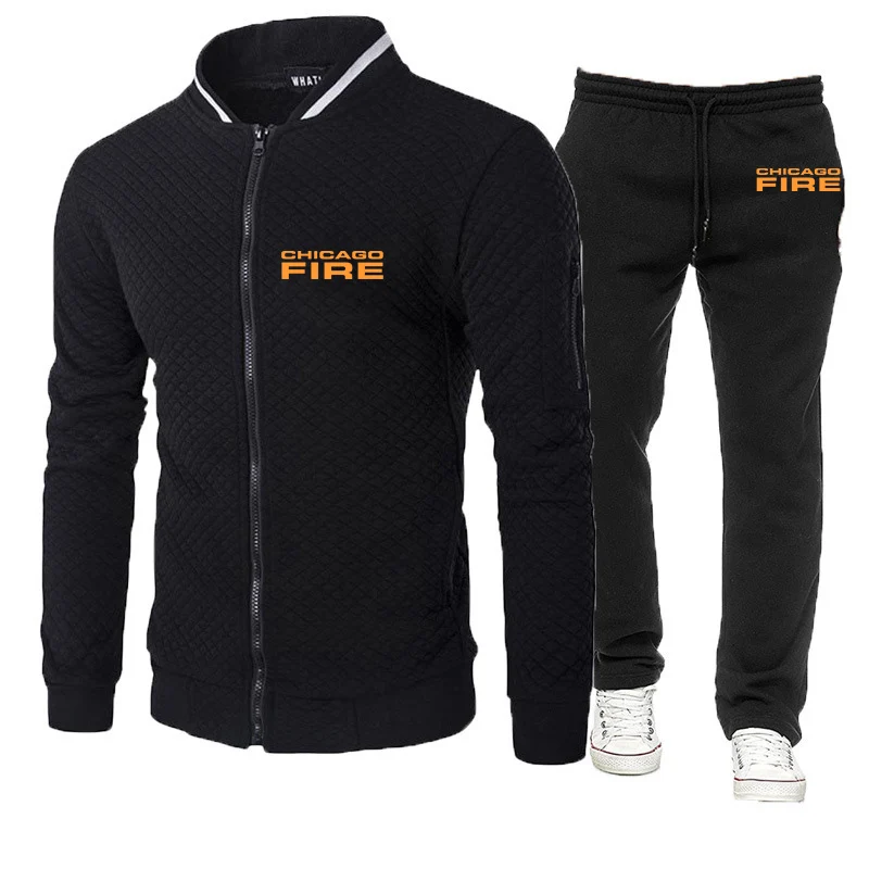 Firefighter Rescue Team Printing Fashion 2023 New Men's Spring Autumn Cotton Solid Long Sleeve Tracksuit Sweatpants 2-Piece Set firefighter rescue team printing fashion 2023 new men s spring autumn cotton solid long sleeve tracksuit sweatpants 2 piece set