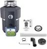 Disposal, Evolution Septic Assist, Quiet Series, 3/4 HP Continuous Feed, Gray + 1-Pack Bio-Charge Cartridge 3