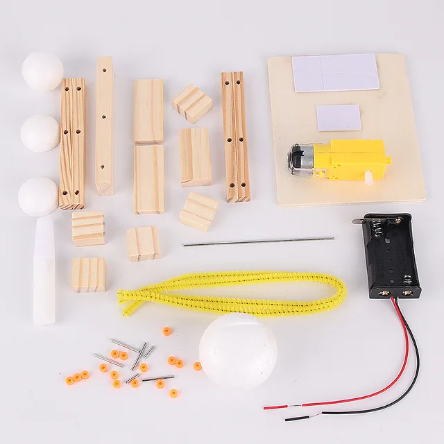 DIY Electric Running Robot Kids Science Discovery Toys STEM Education Physics Experiment Kit School handwork Project Art Craft 4