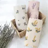 Baby Swaddle Wrap 100% Organic Cotton Muslin Blankets for Newborn Infant Receiving Blanket Swaddle Flower Print Gauze Bath Towel 1