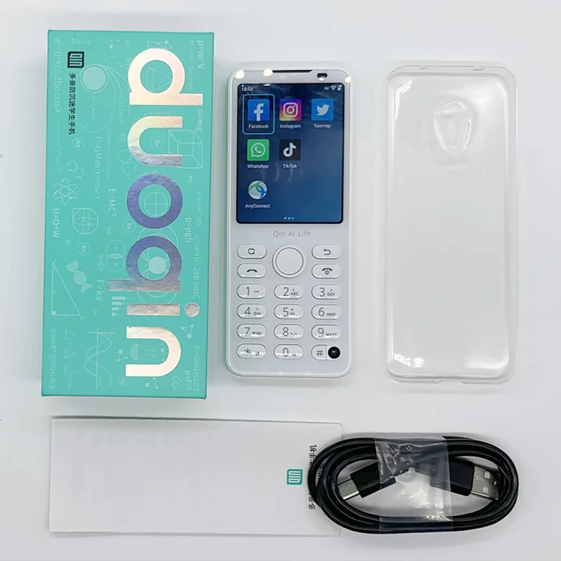 Qin F21 Pro Smart Touch Screen Phone 2.8 Inch Smartphone Android 11 3GB+32GB 2120mAh 5MP Hebrew Keyboard Mobile Phone For Older 6