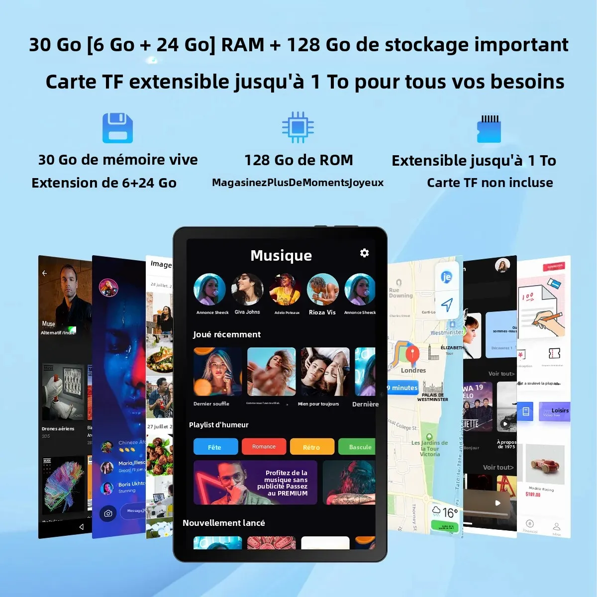 URAO G9L 11,5-Zoll-Tablet mit Android 15, 30 GB + 128 GB + 1 TB erweiterbarem Speicher, 8400 mAh Akku, 2K-HD-IPS-Display (1200 x 2000 Pixel), WLAN 6 und Dual-Kamera_voghion.com