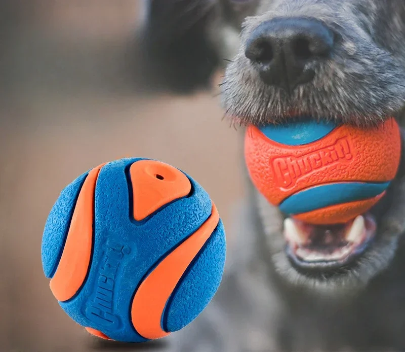 petmate rubber ball Chuckit classic pinball pet dog toy chew-resistant teething interactive voice dog walking 2