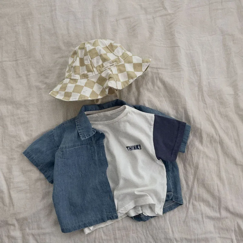 2025 Summer New Baby Short Sleeve Denim Jacket Clothes Set Solid Boys Girl Casual Shorts 2pcs Suit Cute Kids Jean Outfits 5 2025 Summer New Baby Short Sleeve Denim Jacket Clothes Set Solid Boys Girl Casual Shorts 2pcs Suit Cute Kids Jean Outfits - Image 5