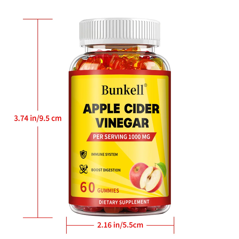 Apple Cider Vinegar Gummies ACV Advanced Formula Fat Burner Digestion & Immunity Apple Cider Vinegar Dietary Supplement