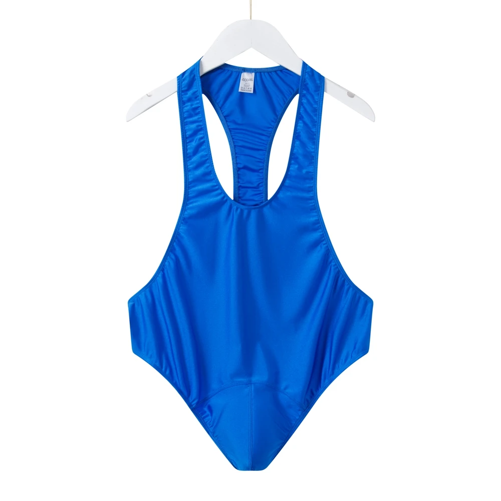 Male Swim Rash Guard Mens Undershirts Slim Bodysuit Bikini Briefs Beach Pants Surfing