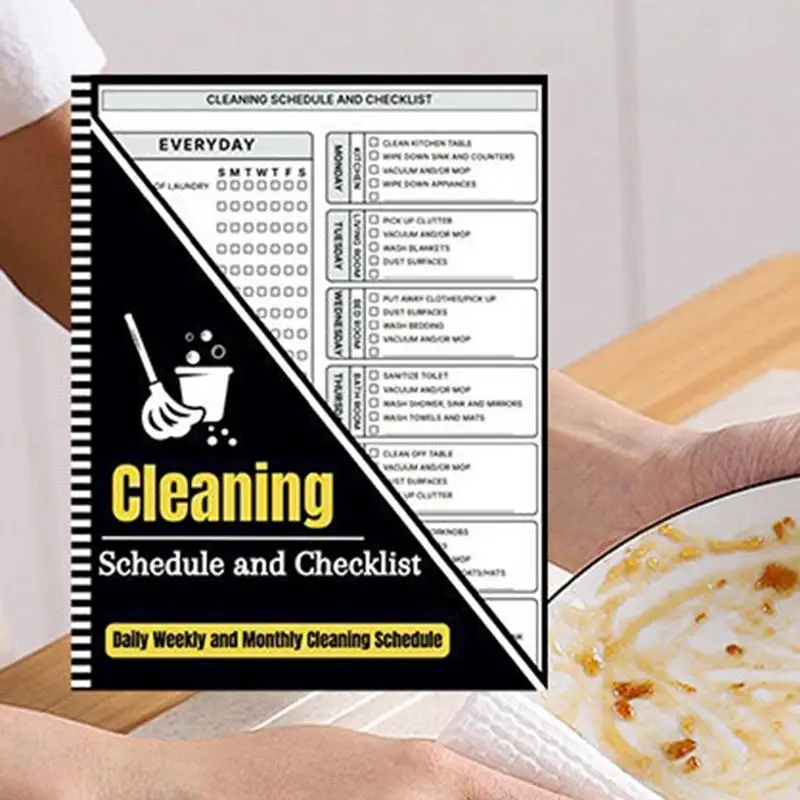 8.5x11.5 Inch Cleaning Schedule And Checklist Chore List for Adults Cleaning Checklist Daily Weekly and Monthly Planner