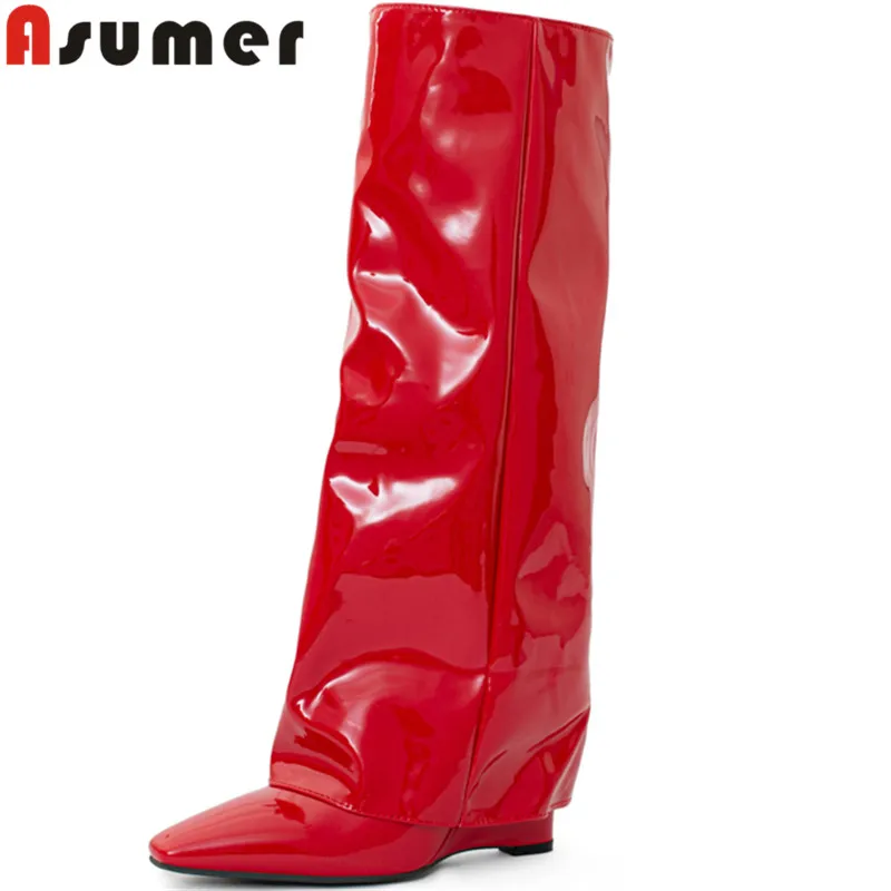 ASUMER2022PlusSize3445NewThickHighHeelsLadiesFashionBoots