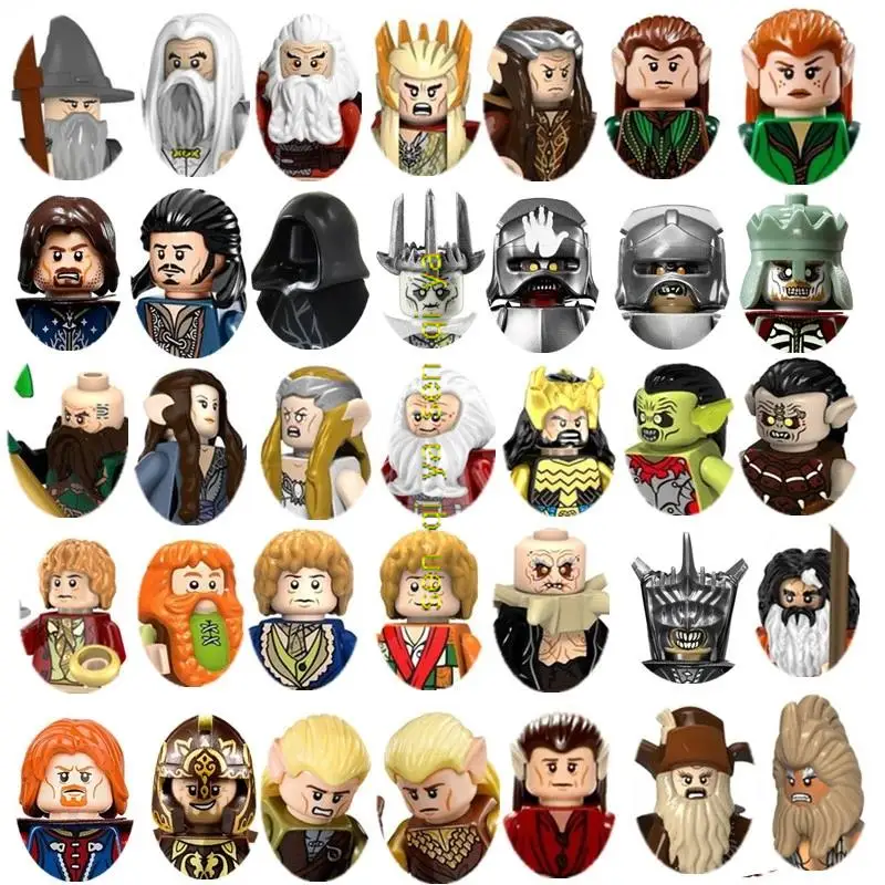 Lord Of The Rings Series Doll Building Blocks Hob Elf King Mobile Doll Model Toy Assemblato Building Block Regalo Per Bambini