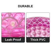 Piscine gonflable rose sirène pour enfants, piscine ronde pour jeux aquatiques, piscine à balles pour l'intérieur, l'extérieur, la cour, l'été 3