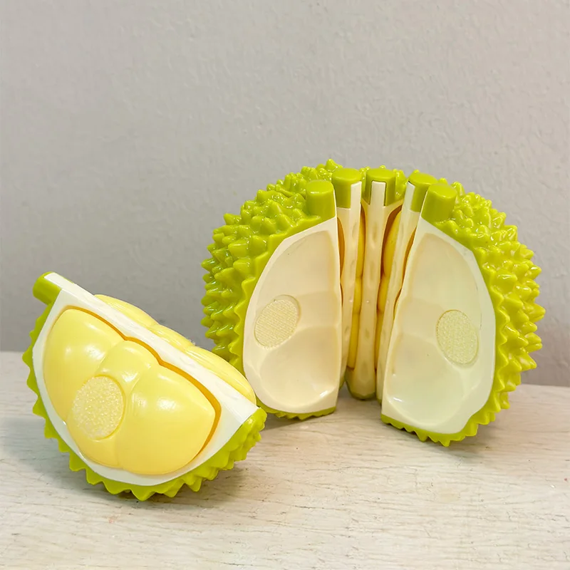 Fun Cutting Food Fruit Durian Pretend Play House Set for Kid Educational Early Basic Skill Development Sensory Kitchen Toy Game