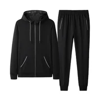 2024 Tracksuits Men Set Zipper Autumn Black Sportswear Track Suit Male Sports Two 2 Piece Top Quality 6xl 9XL 8xl New Plus Size 2