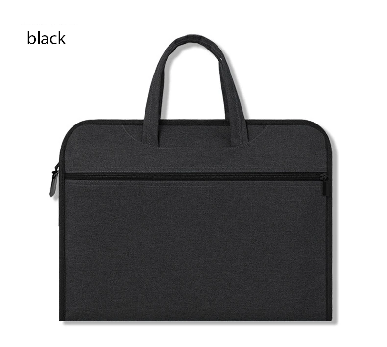 Bolsa de Arquivo Titular de Arquivo Bolsa com Zíper Material de Armazenamento de Escritório Grande Capacidade Escritório Portátil Informações Conferência Bolsa Pasta 10 Computers & Electronics