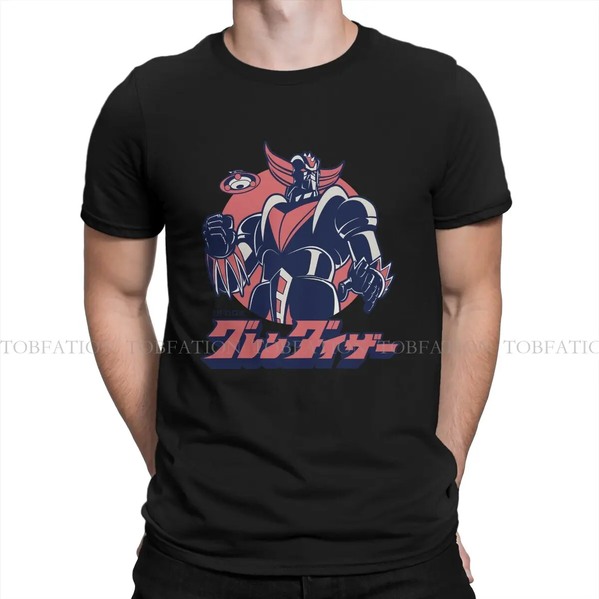 Ufo Robot Goldrake Tshirt Per Uomo Retro Ufo Emblem Basic Leisure Tee T Shirt 100% Cotone Nuovo Design Fluffy