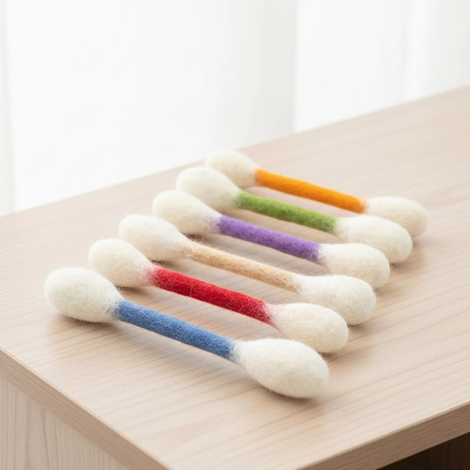 6 Pack Cotton Swab Cat Toy with Catnip Giant Interactive Felt Kitty Kicker Toy Sticks for Boredom Exercise & Digestive Aid
