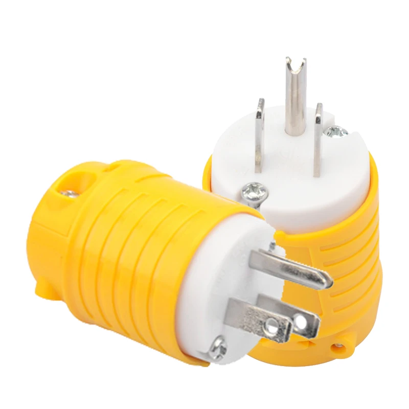 US Standard NEMA 5-15P Three-core Male Industrial Equipment 15A/125V Straight Wiring Plug ETL Certification