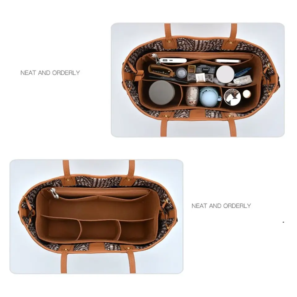 6832 Premium Borsa In Tessuto Oxford Organizer Inserto Borsa Con Multi Tasche Di - Foto 12