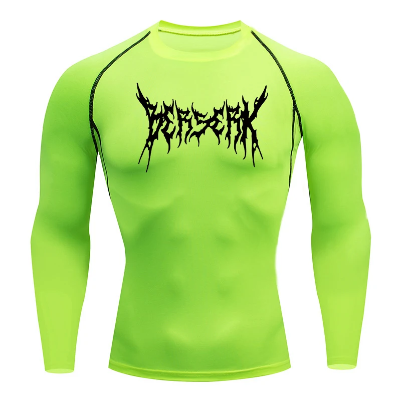 Gym Workout Rash Guard for Men Athletic Quick Dry Compression Shirts Berserk Print Tshirts Tees Tops Undershirts Baselayers sport t shirt running t shirt running t shirts fitness clothes compression t shirt men t shirts men undershirts