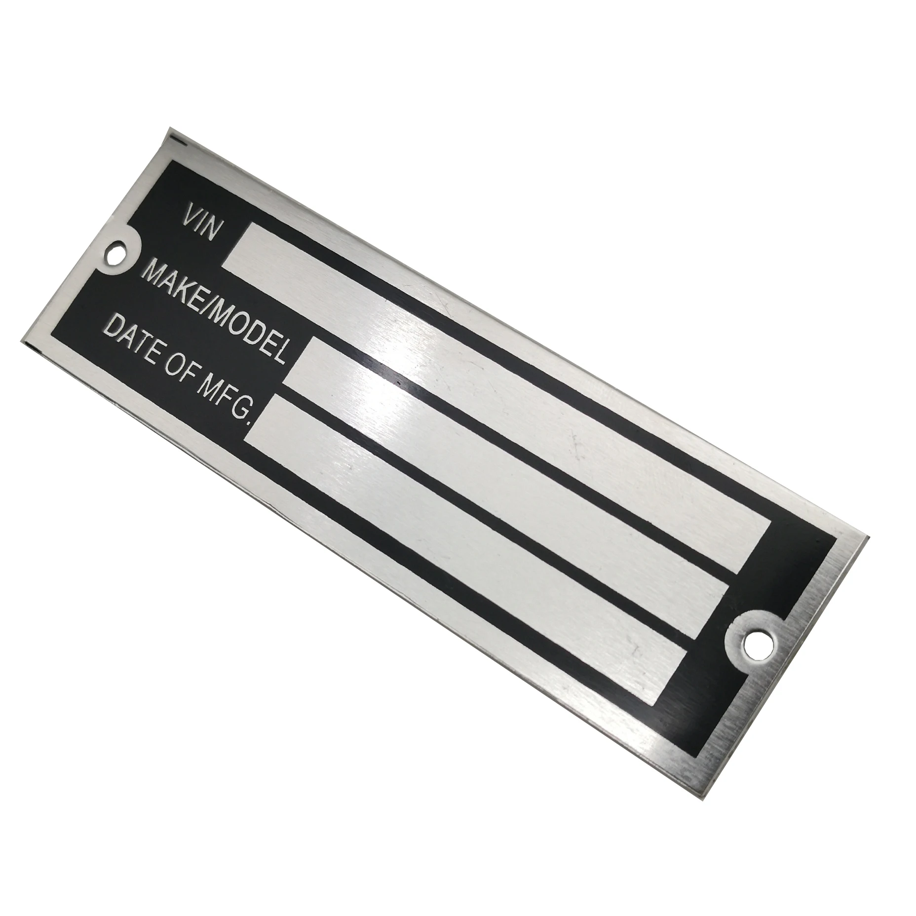 Car ID Tag Plate VIN SERIAL ID TAG PLATE DATA BLANK CAR TRUCK HOT ROD EQUIPMENT TRAILER MAKE/MODE car id tag plate