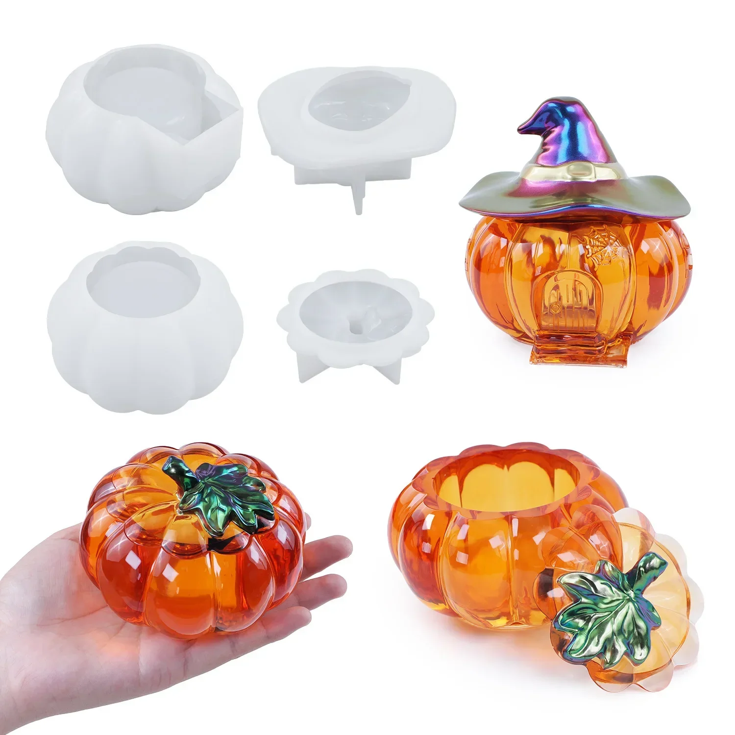 Pumpkin Candle Aroma Plaster Ornament Silicone Mold, pumpkin snack holder