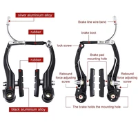 2 ensembles de freins en V pour vélo de montagne en alliage d'aluminium, étrier de frein en V amovible et réglable, accessoires d'étrier de frein de cyclisme 2