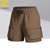 Men's Nylon Ice Silk Cargo Shorts 5-Pocket Summer Quick-Dry Casual Workout Shorts Trendy Zipper Mid-Length Streetwear 4