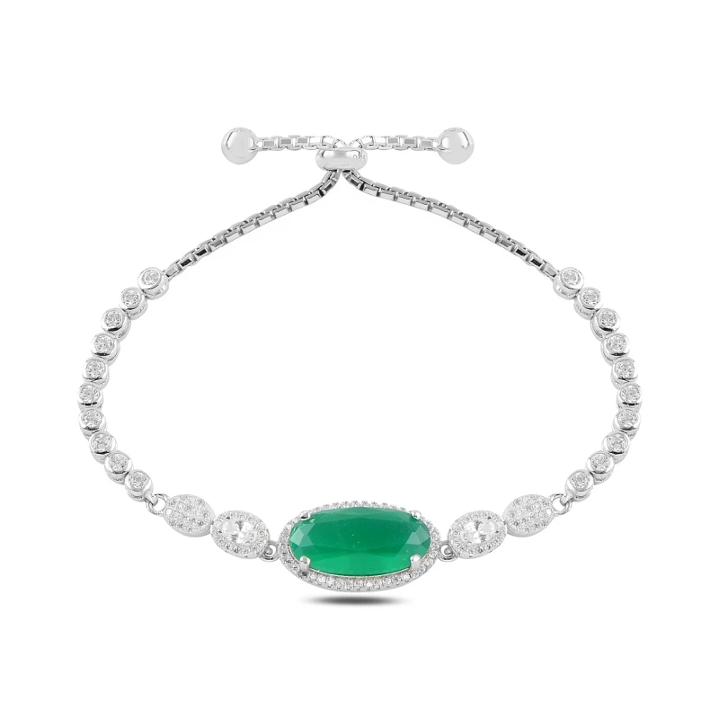 

Silver 925 Sterling Zircon Cubic Zirconia Elevator Bracelet