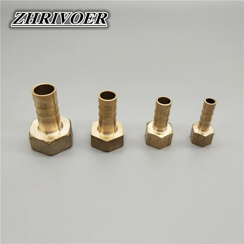 Brass Tubing Uxcell 1/2" BSP Female Thread To 8mm Hose Barb Brass Connector - 2 Pack Fitting Coupler Brass Tube Coupling Fitting