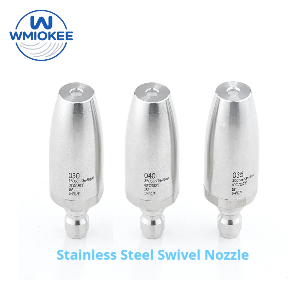 Stainless Steel 360&deg; Swivel Pressure Washer Nozzle Quick-Connect Lotus Spray Head for Tree Bark & Rust Removal